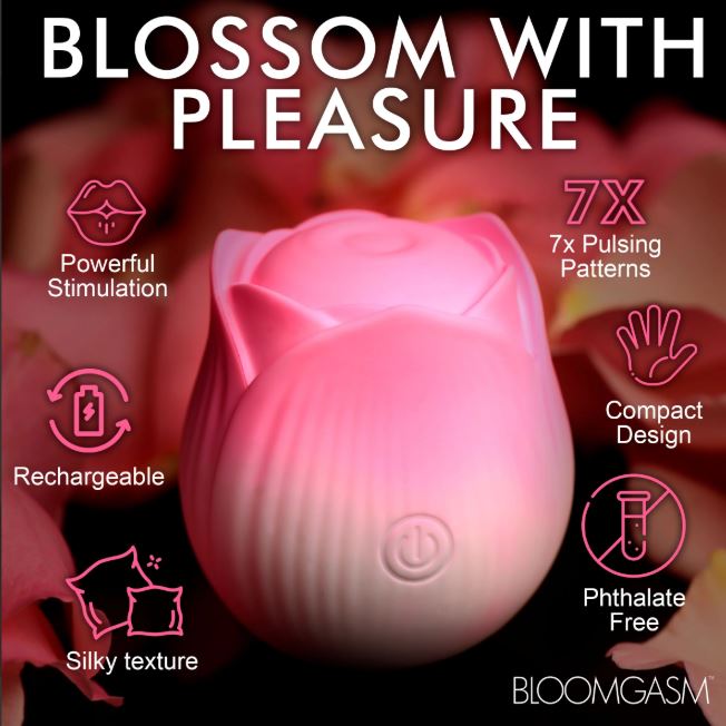 Pulsing Petals Throbbing Rose Stimulator - Pink