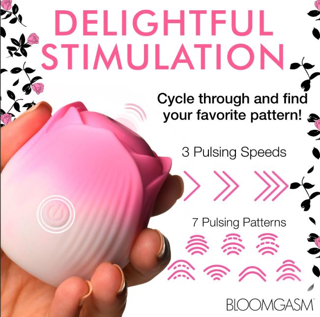 Pulsing Petals Throbbing Rose Stimulator - Pink