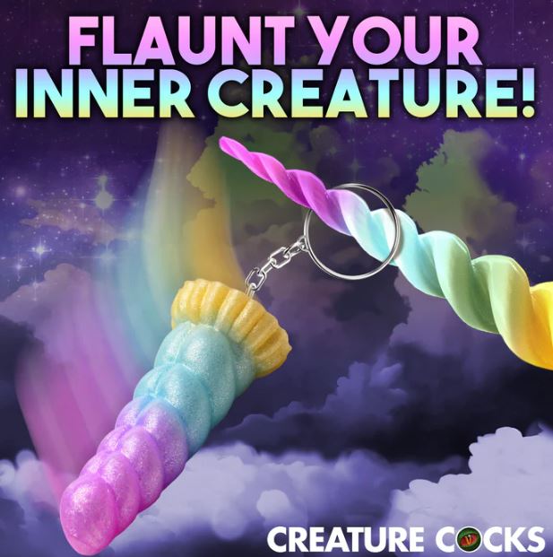 Creature Cocks Mystique Unicorn Silicone Keychain