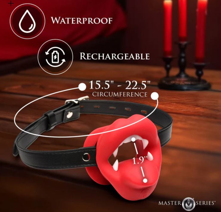 Master Series Vampire Mouth Gag Vibrating