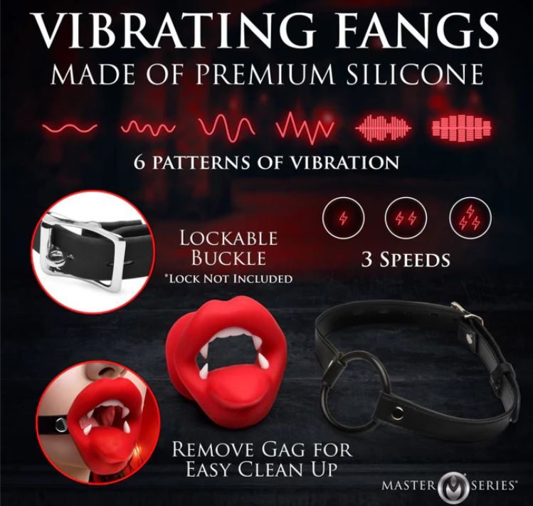 Master Series Vampire Mouth Gag Vibrating