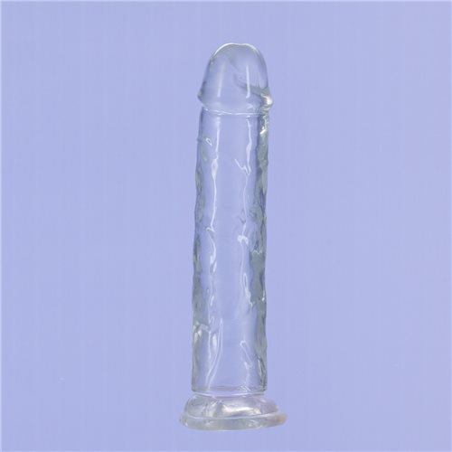 Addiction Crystal Vertical Dong Clear Tpe W/ Bullet "