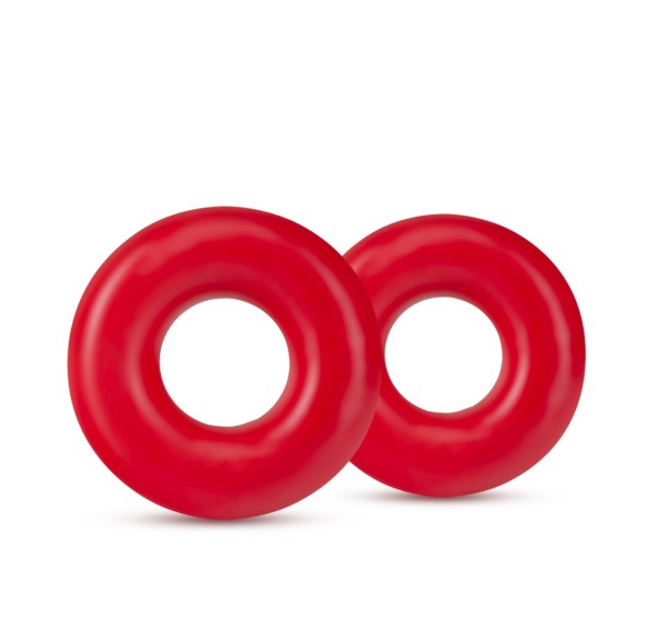 Stay Hard Donut Rings Red Oversized