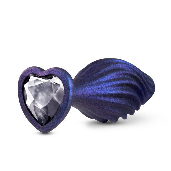 Anal Adventures Matrix Swirl Bling Plug Sapphire