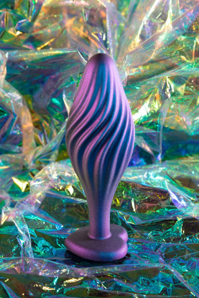 Anal Adventures Matrix Swirl Bling Plug Sapphire