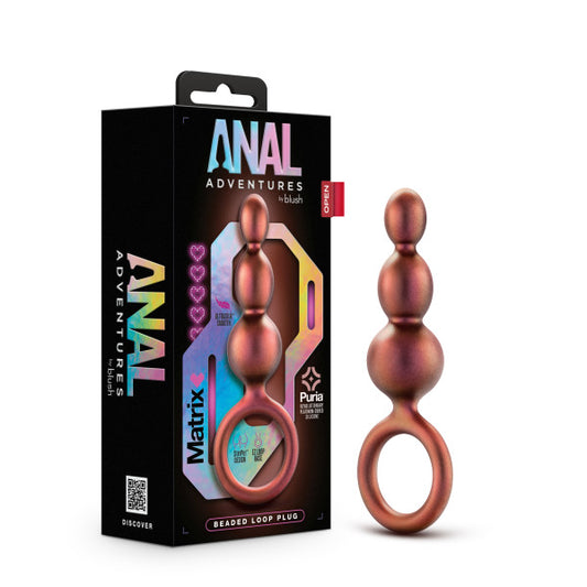 Anal Adventures Matrix Beaded Loop Plug Copper