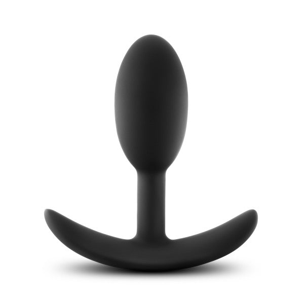 Anal Adventures Platinum Silicone Vibra Slim Plug Black