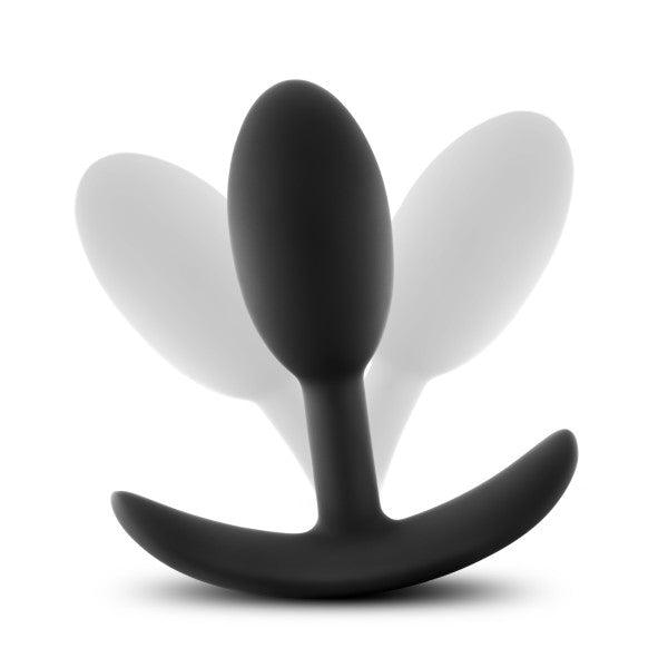 Anal Adventures Platinum Silicone Vibra Slim Plug Black