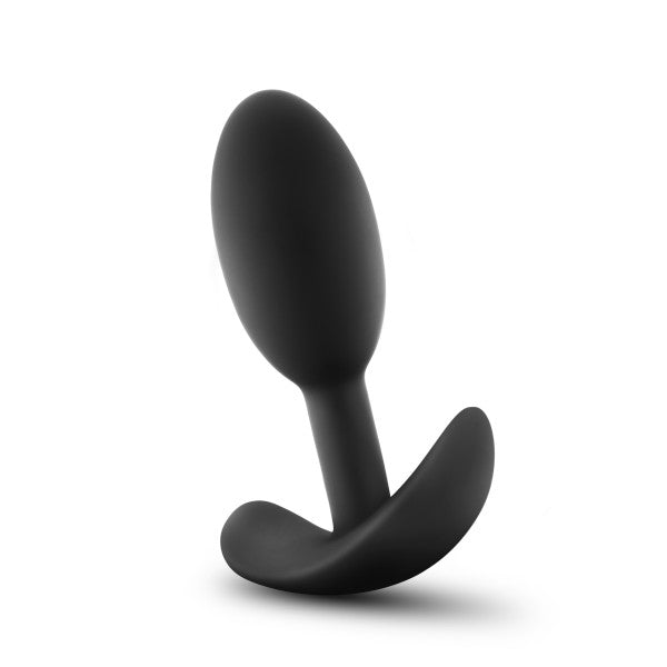 Anal Adventures Platinum Silicone Vibra Slim Plug Black