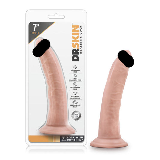 Dr Skin 7" Cock W Suction Cup