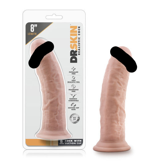 Dr Skin 8" Cock W Suction Cup