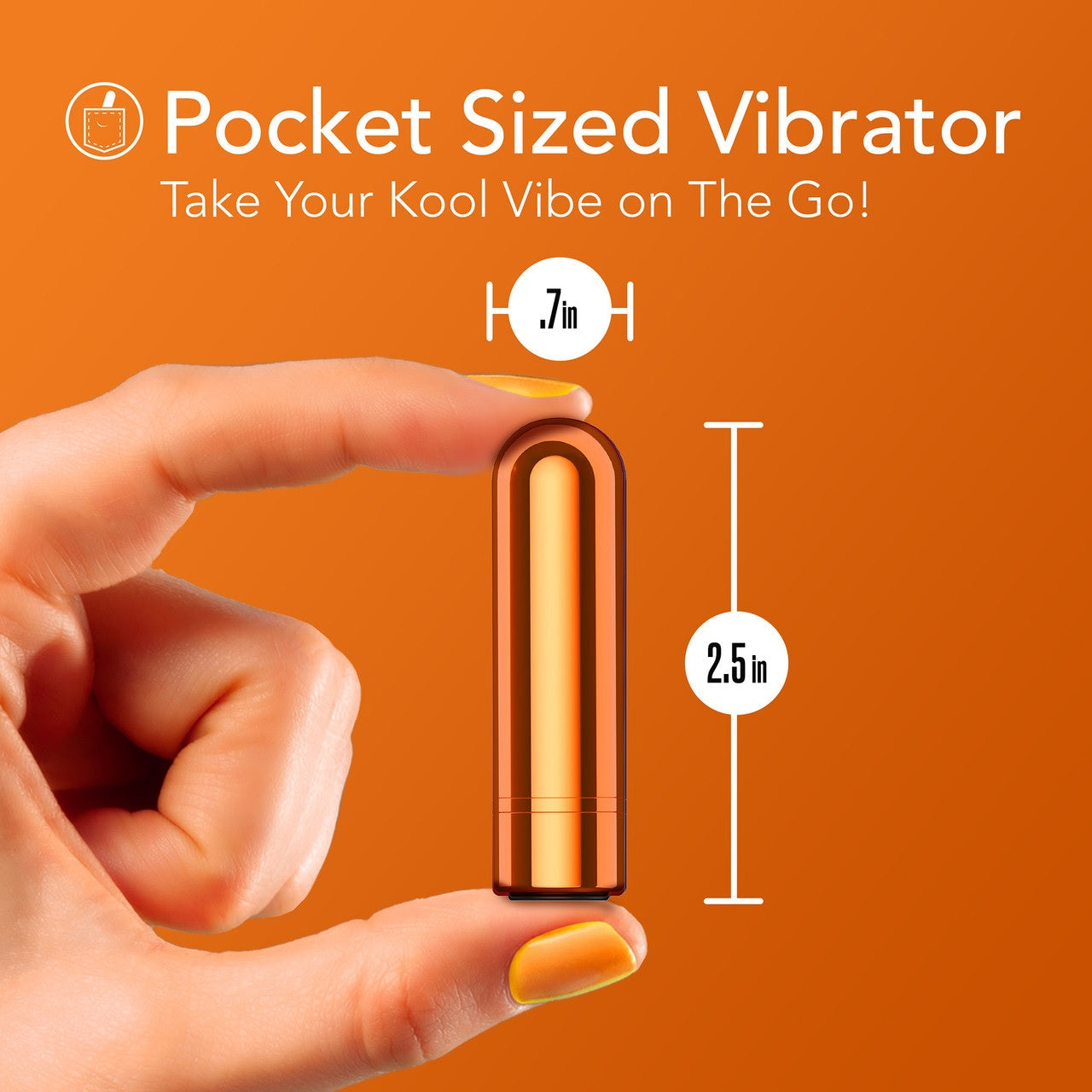 Kool Vibes - Rechargeable Mini Bullet - Tangerine