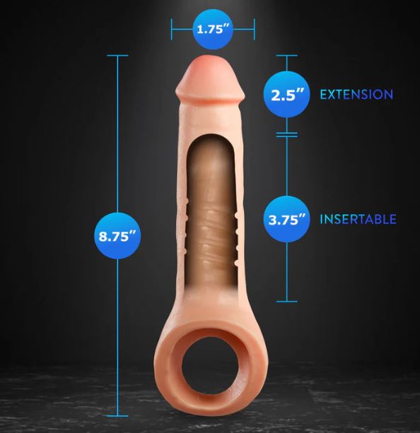 Performance Plus Thrive 2.5in Silicone Penis Xtender Beige