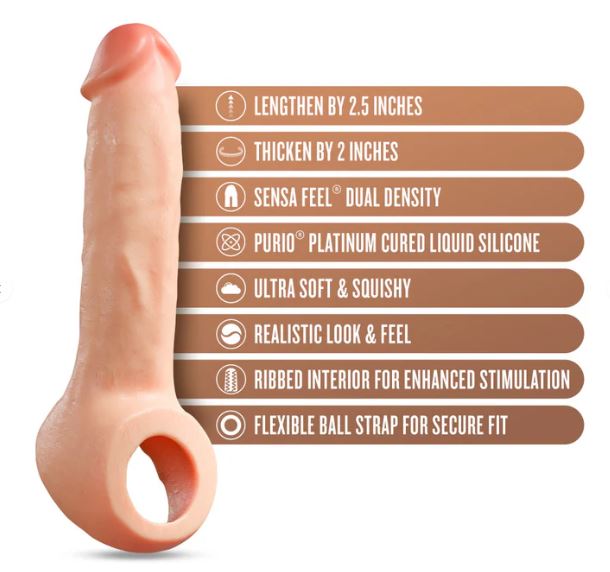 Performance Plus Thrive 2.5in Silicone Penis Xtender Beige