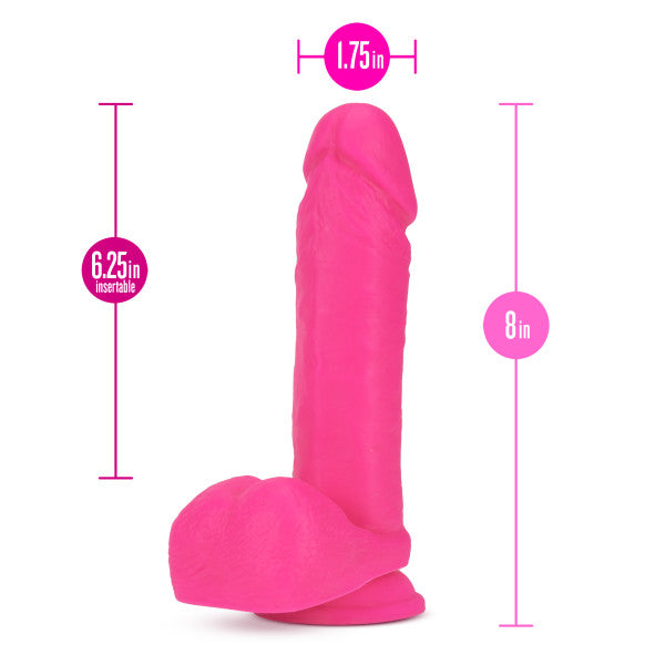 Neo 8in Dual Density Dildo Neon