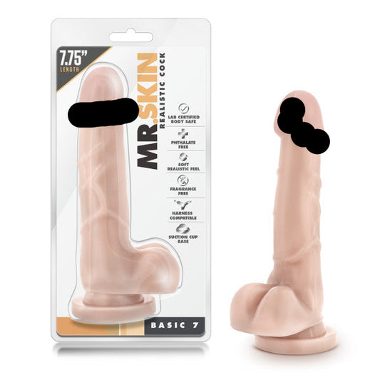 Basic 7in With Suction Cup Beige