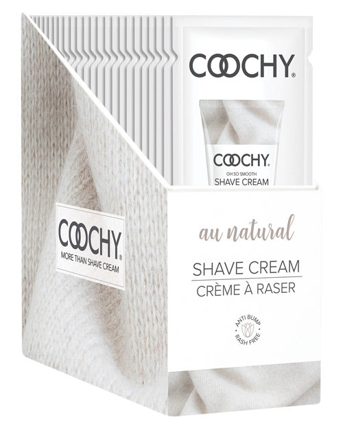 Coochy Shave Cream Au Natural Foil 15ml 24pc Display