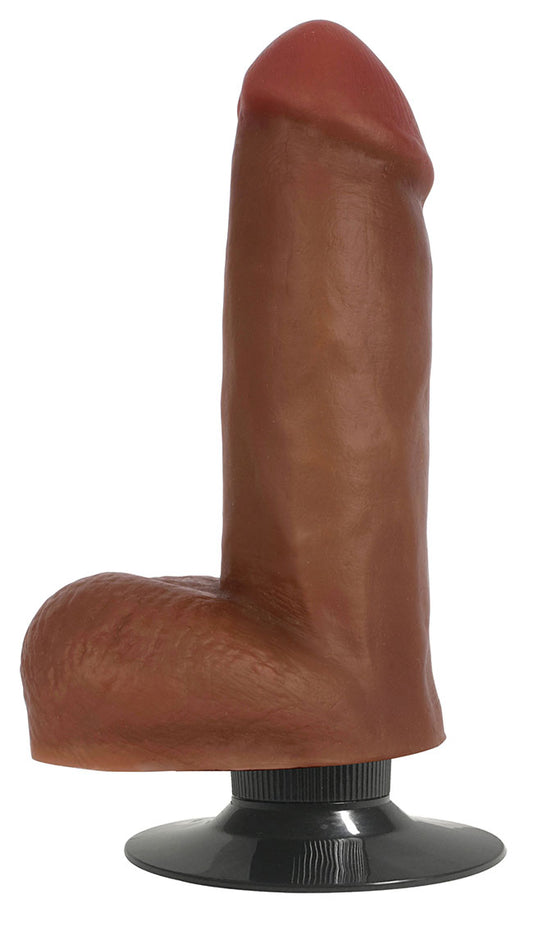 Jock Bareskin Vibrating Latte Dildo W/ Balls