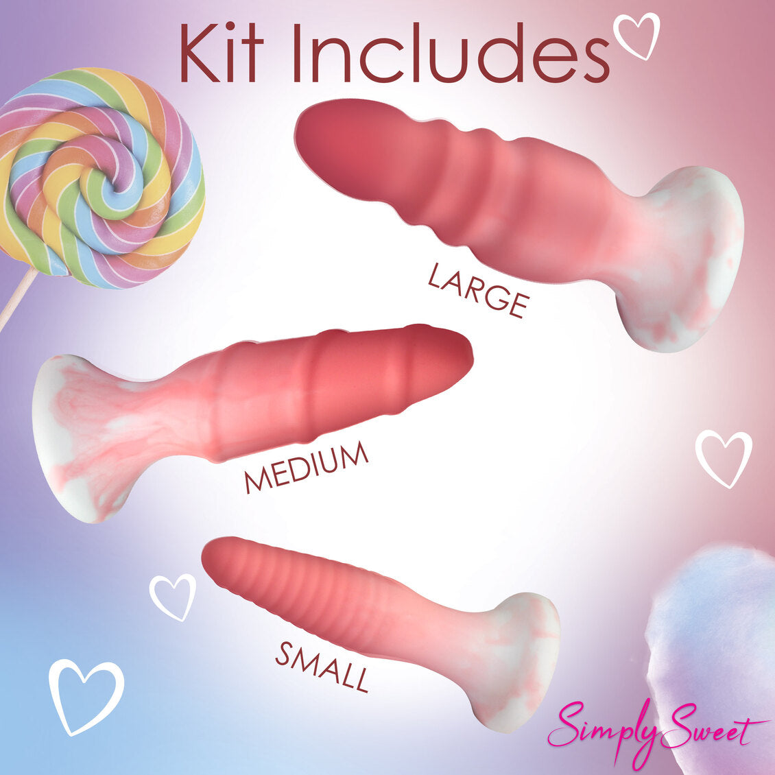 Simply Sweet Silicone Butt Plug Set