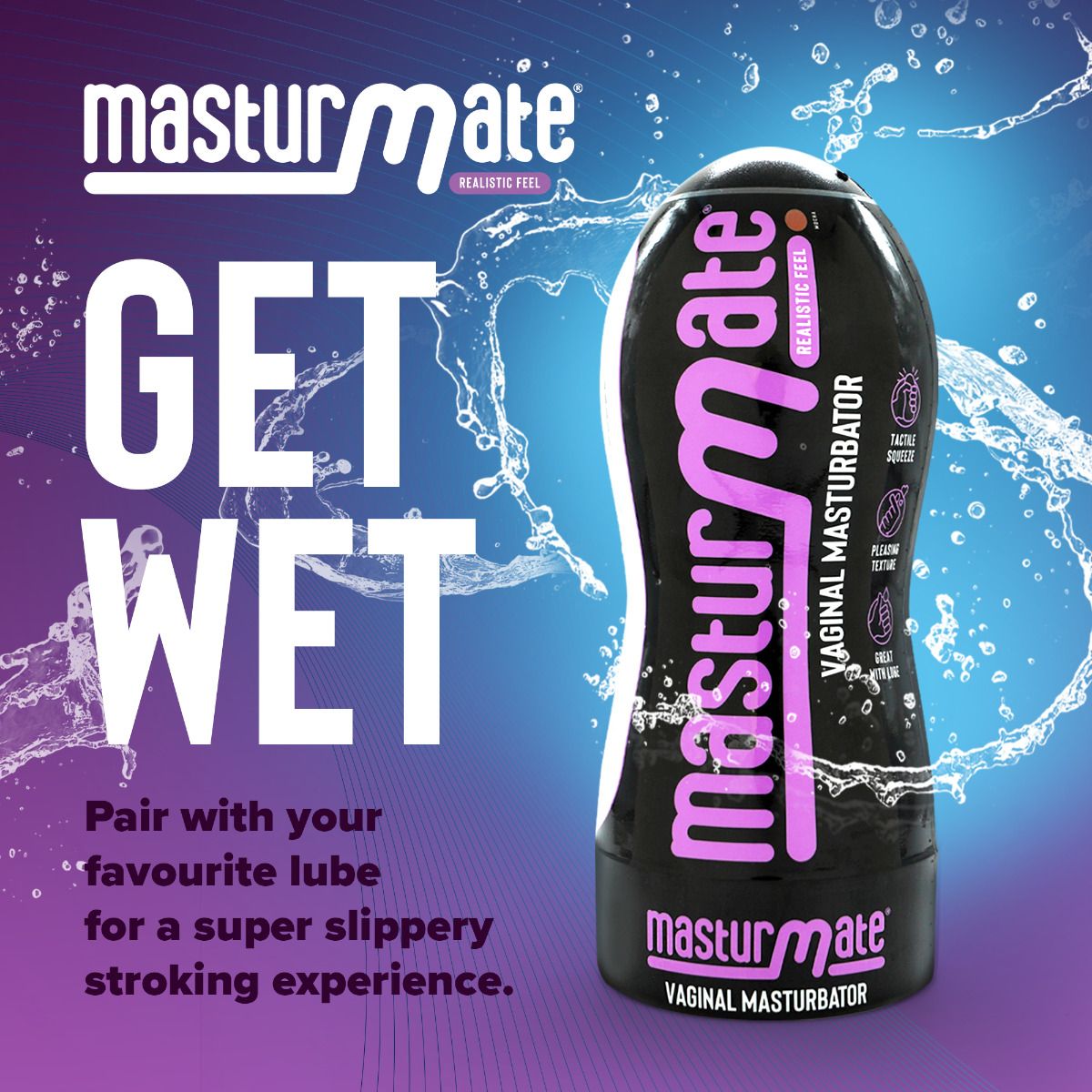 Masturmate Realistic Feel Male Stroker - Vagina - Mocha