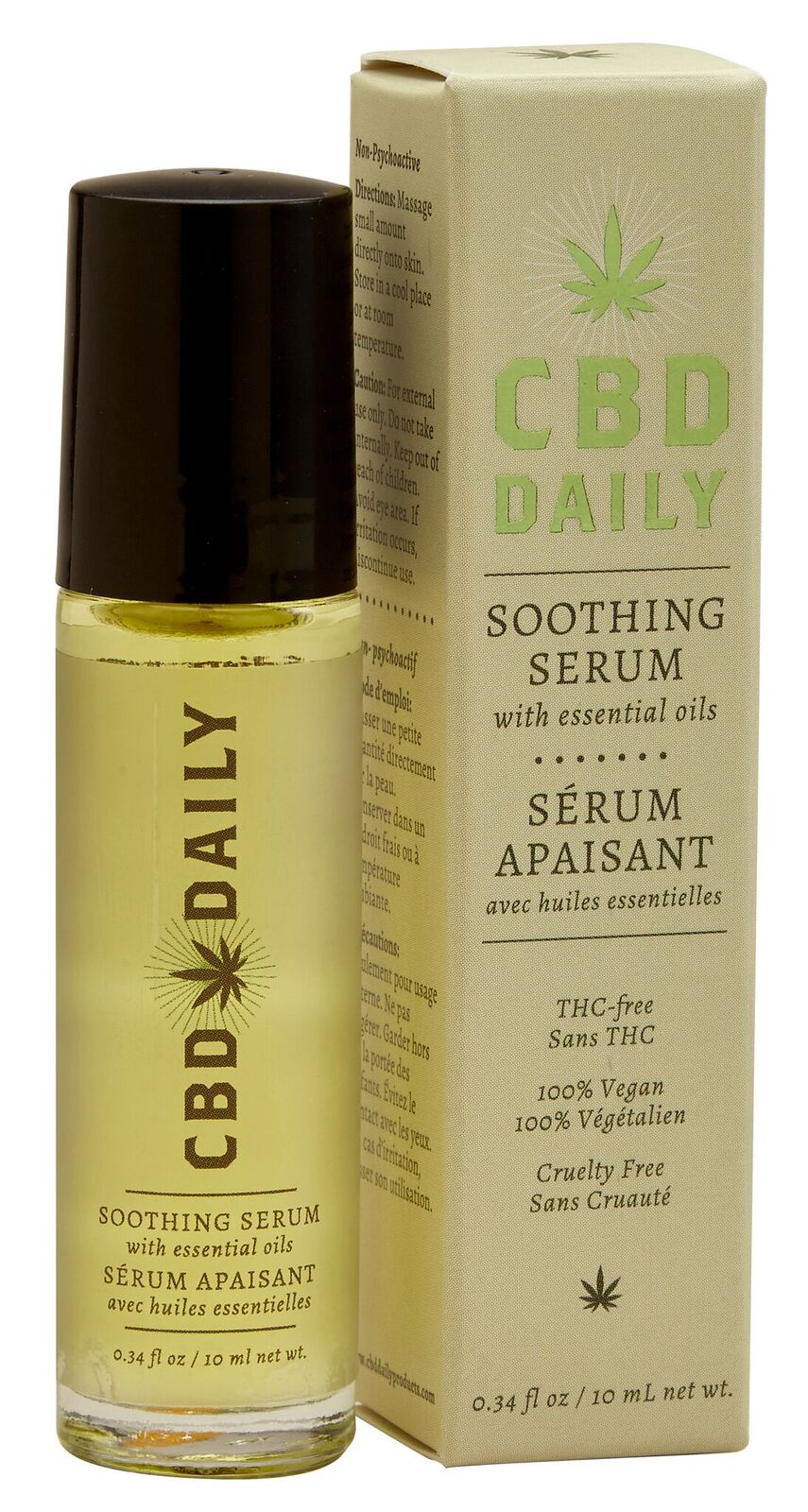 Cbd Soothing Serum 10ml Roller Ball Bottle