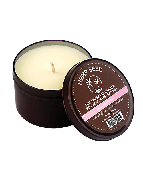 Hemp Seed 3-in-1 Candle Zen Berry Rose 6oz