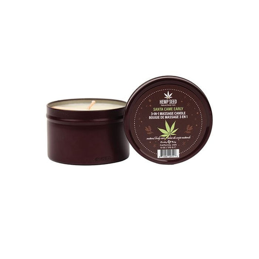 Hemp Seed 3-in-1 Massage Candle Santa Came Early 6oz