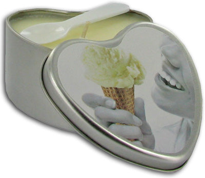 Candle 3 N 1 Heart Edible Vanilla 4.7 Oz