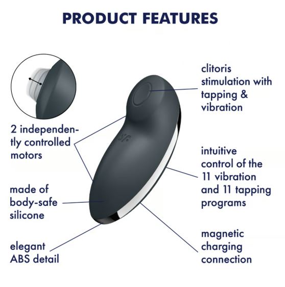 Satisfyer Tap & Climax 2 Grey