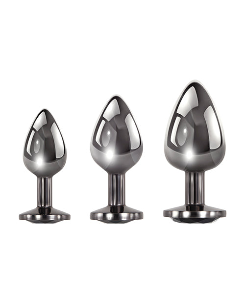 Evolved Gem Black Anal Plug Set