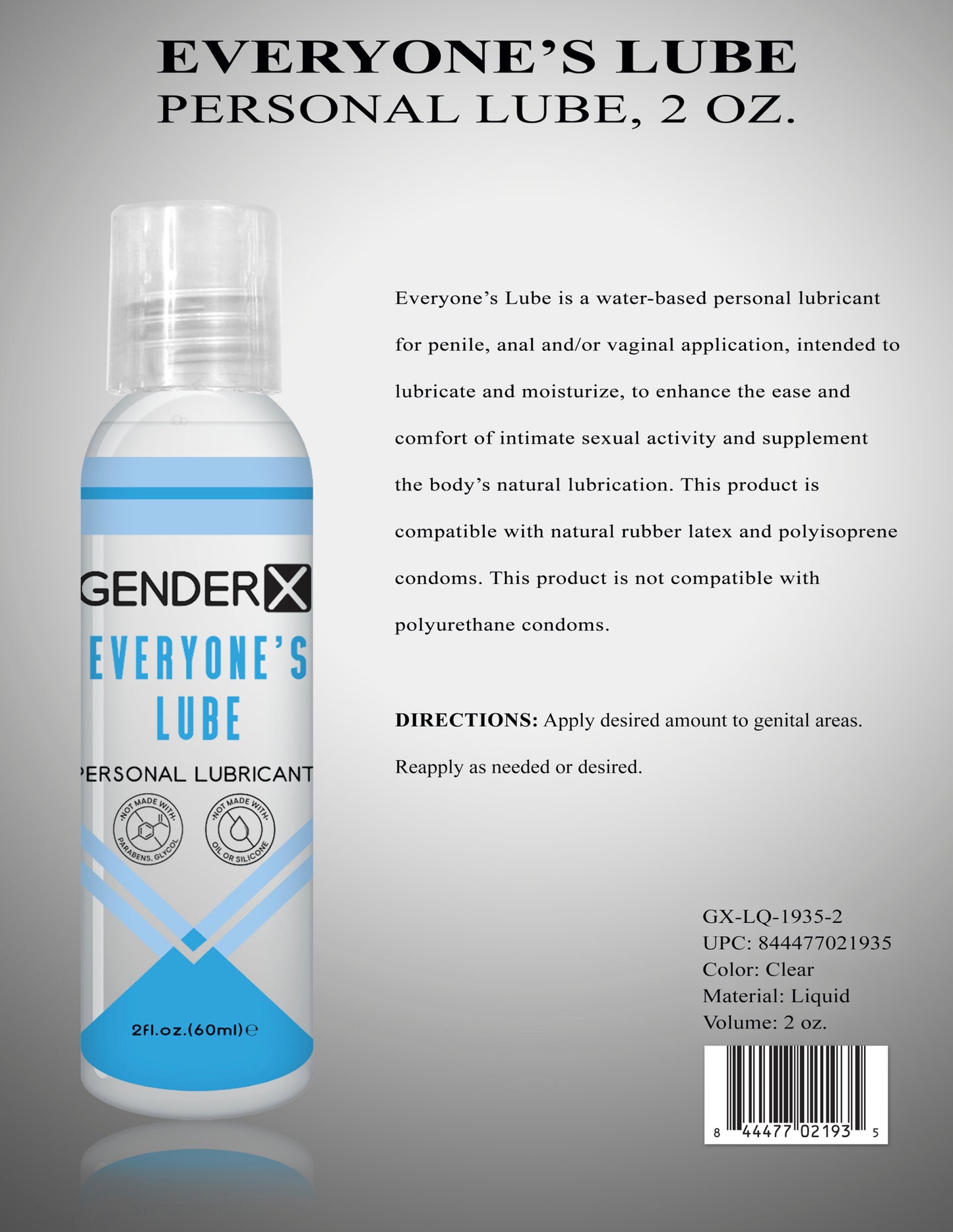 Gender X Everyones Lube