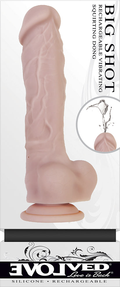 Evolved Big Shot Rechargeable Vibrating Squirting Dong