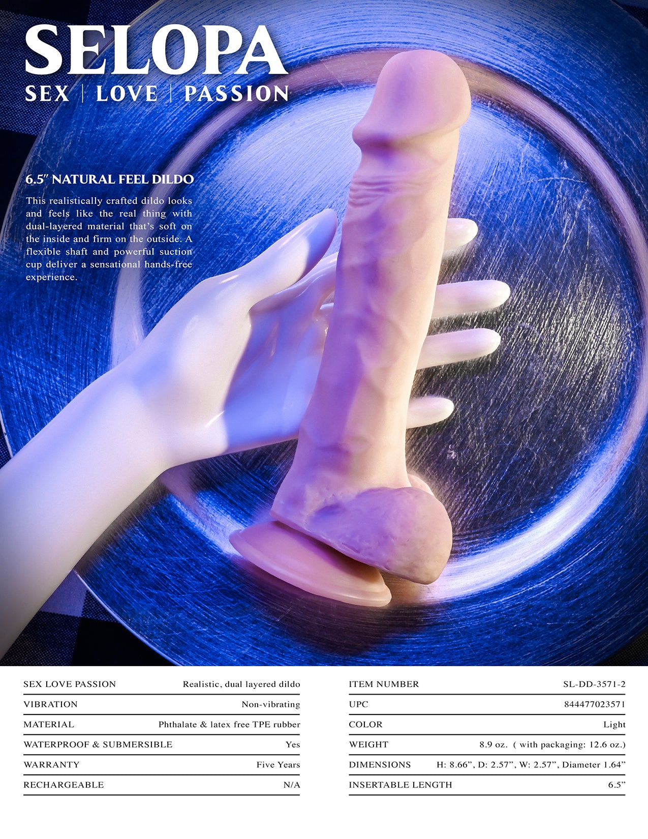 Evolved 6.5 In Natural Feel Dildo