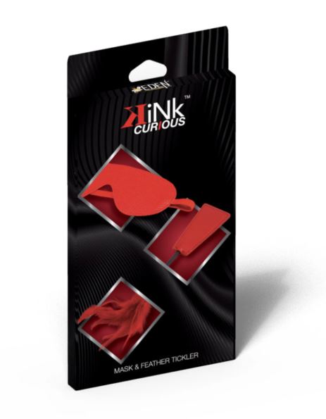 Kink Curious Blackout Mask & Feather Tickler
