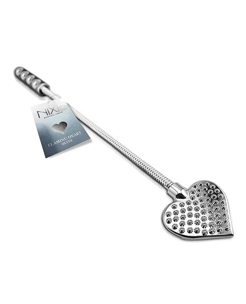 Nixie Stainless Steel Riding Crop Heart