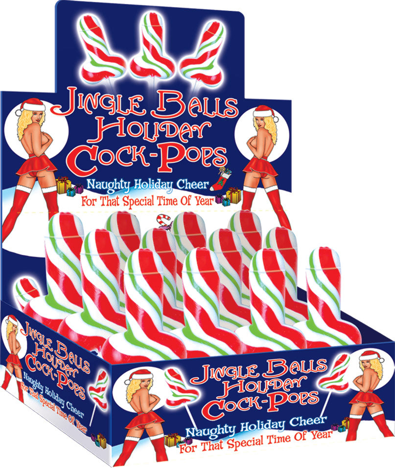 Jingle Balls Holiday Cock Pops 12pc Display