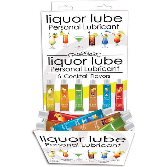 Liquor Lube 10ml Resealable Tubes 6 Asst Flavors 72pc Dsp