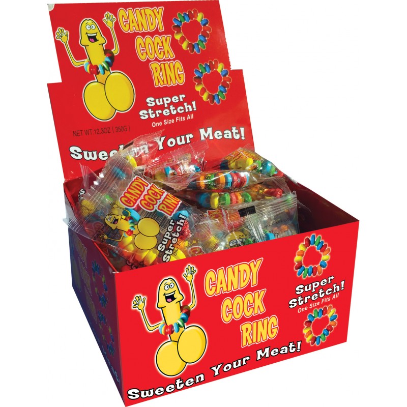 Candy Cock Ring 50 Pc Display