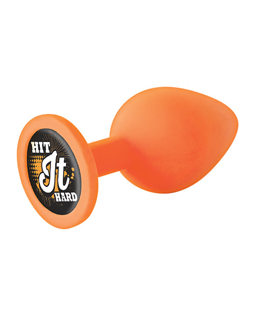 The 9's Booty Call Silicone Butt Plug Orange Hit It Hard