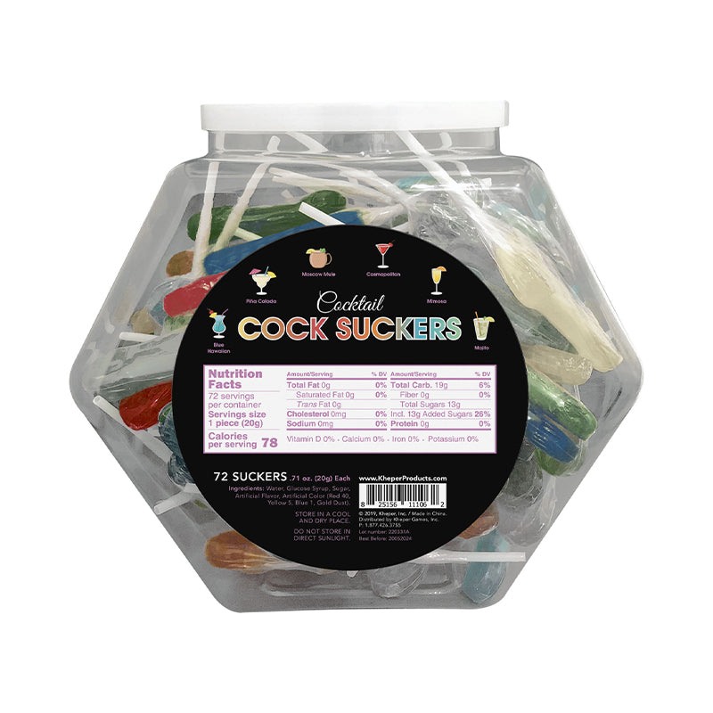 Cocktail Cock Suckers 72pc Fish Bowl