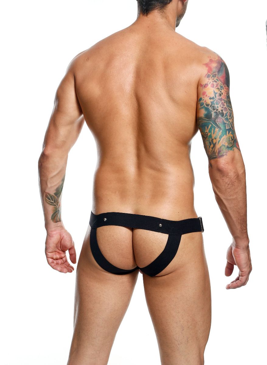 Male Basics Dngeon Cockring Jockstrap Black O/s