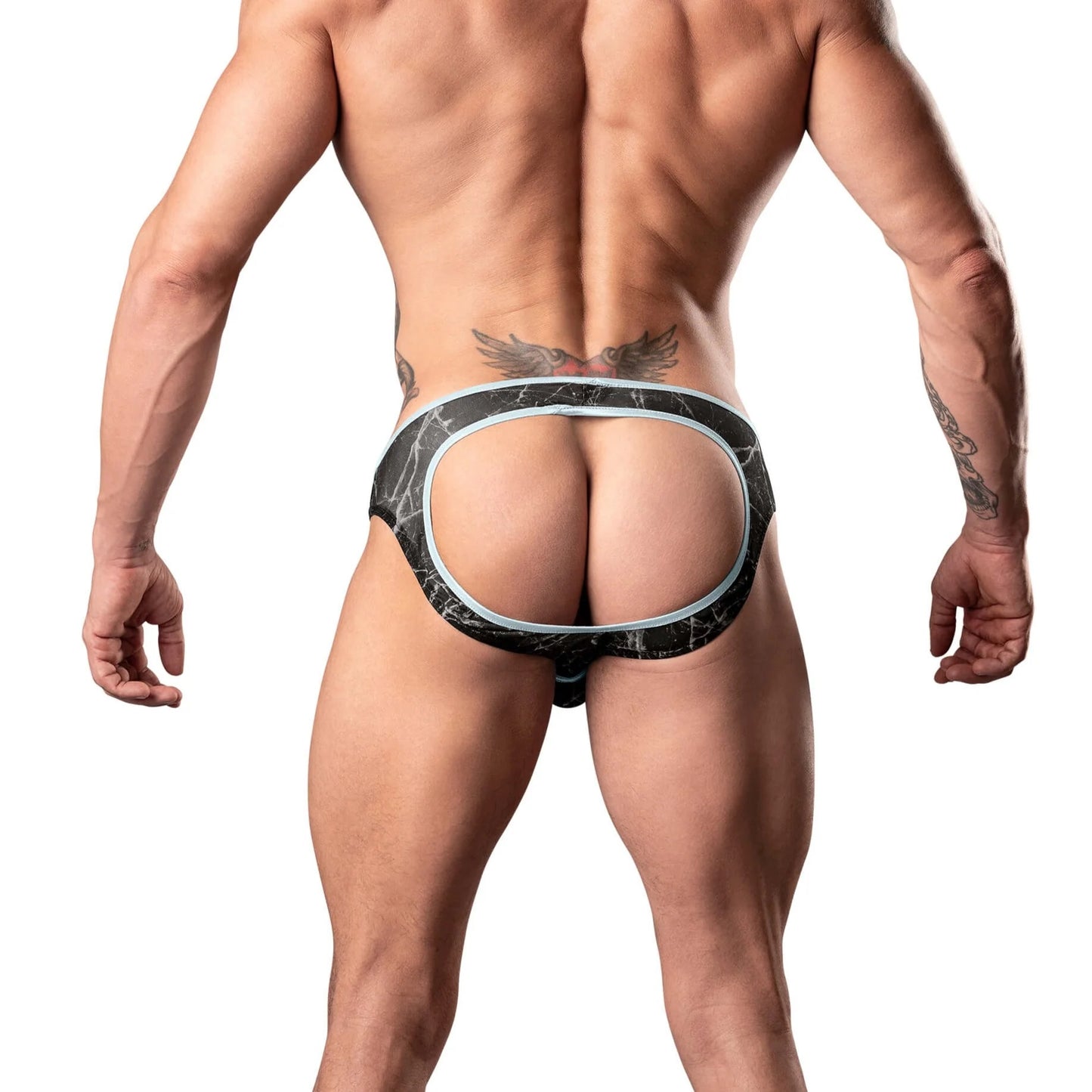 Marble Mesh Moonshine Jock Black