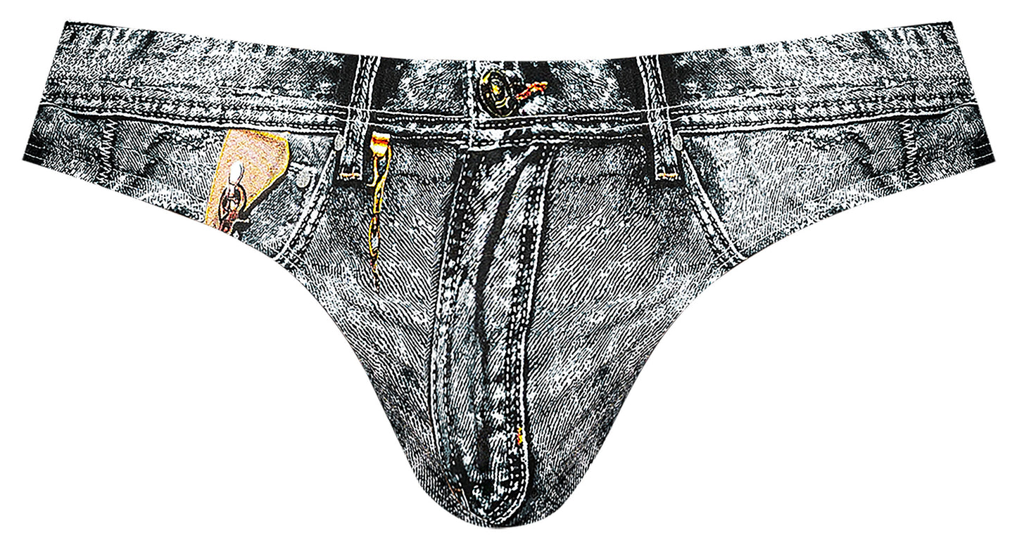 Dirty Denim Thong Blue