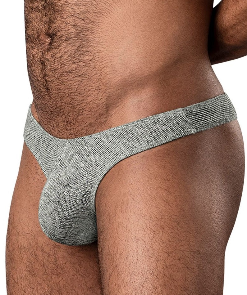 Ribbed & Ready Thong Grey