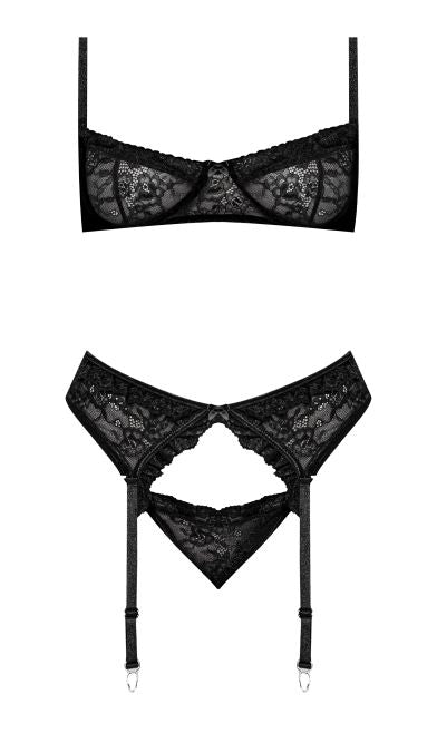 Ooh La Lace Demi Bra Garter & Tanga