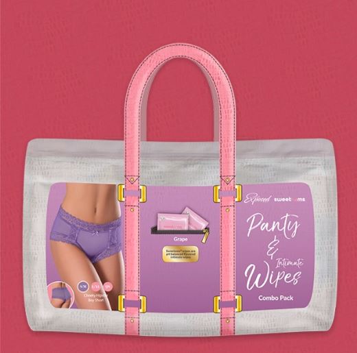 Sweetums Boy Short W/ Wipes Grape L/xl