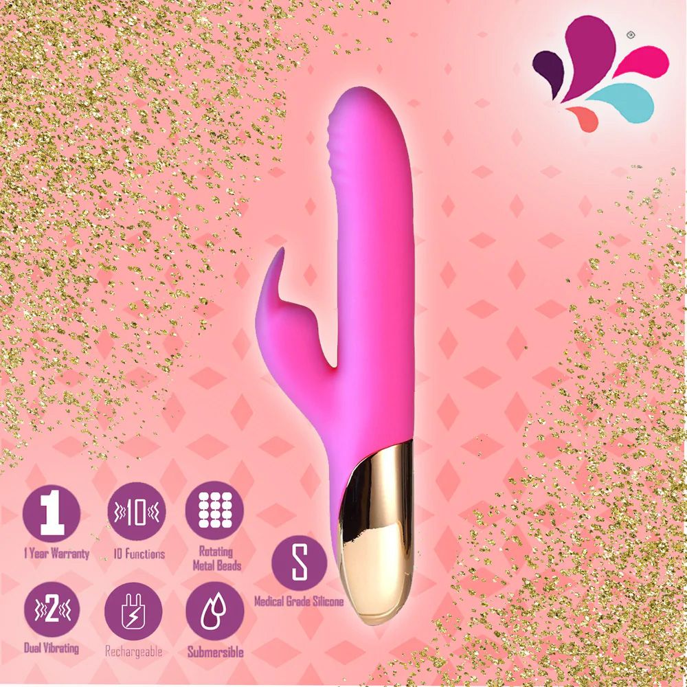 Dream Supercharged Silicone Rabbit Rechargeable Pink