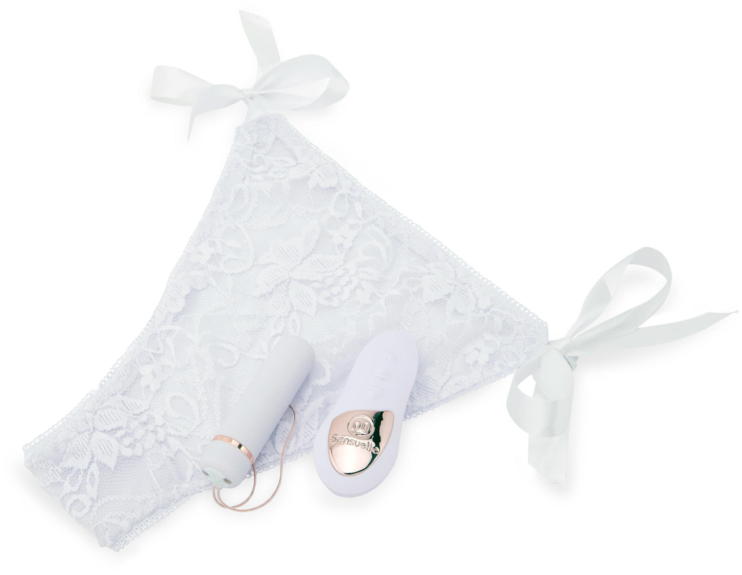 Sensuelle Pleasure Panty White Remote Control