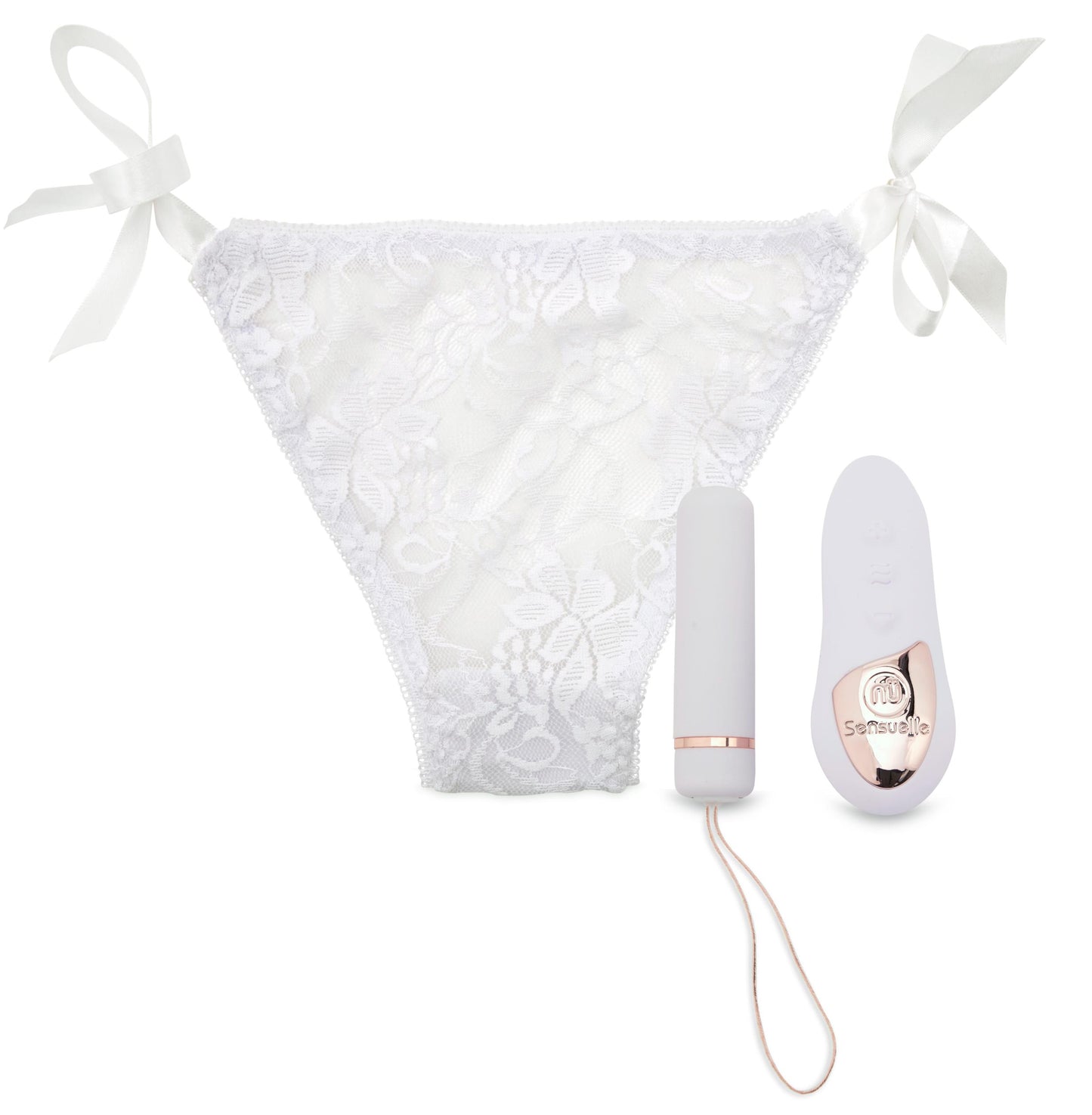 Sensuelle Pleasure Panty White Remote Control