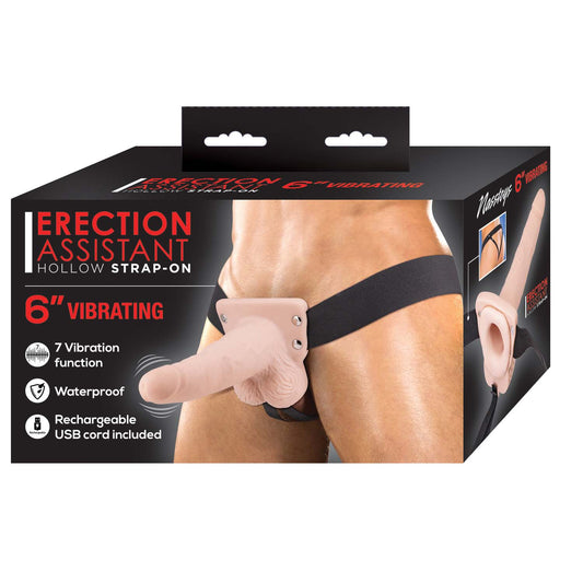 Erection Assistant Hollow Strap-on 6 Vibrating